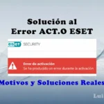 Solucion al error ACT.0 ESET al activar