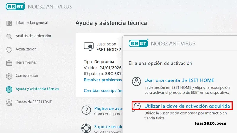Como activar eset nod32